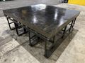 96" X 96" STEEL LAYOUT TABLE / PLATE ON HEAVY DUTY STORAGE RACK BASE: STOCK #11026