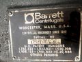 2 HP BARRETT MODEL #125 CLARIFUGE 3600 RPM CHIP SPINNGER WRINGER CENTRIFUGE: STOCK #23459