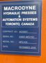 50 ton Macrodyne Model MPZ-50 4-Post Used Hydraulic Press For Sale, Year 2008