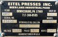 Eitel RP-60 60-Ton Straightening Press