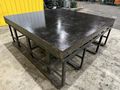 96" X 96" STEEL LAYOUT TABLE / PLATE ON HEAVY DUTY STORAGE RACK BASE: STOCK #11026