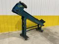 8" WIDE X 6' HIGH NEW LONDON ENG MODEL #500 MOTORIZED BELT INCLINED PARTS CONVEYOR: STOCK #20069