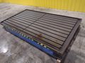 129" X 72" X 14" HIGH T-SLOTTED LAYOUT TABLE / BOLSTER PLATE: STOCK #22373