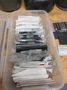 Jackson Auto Darkening Welding Helmet with (3) Older Fixed Shade Helmets and Bin of Tinted and Clear Glass Filler Plates- Auction Item
