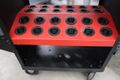 Huot 40 Taper Tool Scoot with (24) CT40 Tool Holders, Step Clamps- Auction Item