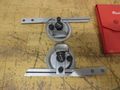 Etalon 14" Vernier Caliper, (2) Mitutoyo Protractors, Fowler 1" Travel Indicator, Mag Base Indicator Holder, SPI Radius and Surface Finish Gages- Auction Item