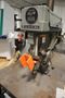 Clausing Model 2236 20" Drill Presses (2) on Steel Table, 2-Speed Motors, Hand Quill Feeds, Jacobs Drill Chucks, Safety Shields- Auction Item
