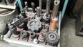WOTAN B75/105 HORIZONTAL BORING MILL, 35 X 39 TABLE, 1250 RPM, 15 HP DRO Tooling  Rotary Table