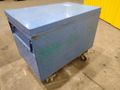 61" X 31" x 39" BLUE STEEL PORTABLE JOB BOX: STOCK 20055