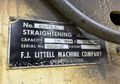 10,000 LB X 12" X .125" LITTELL UNCOILER AND STRAIGHTENER