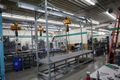 Overhead Hoist & Crane Specialists Heavy Duty Steel Mold Table with Overhead Hoist System, Harrington 2 Ton Electric Chain Hoist, I Beam, Trolley- Auction Item