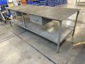 10′ L x 4′ W Heavy Duty Steel Metal Frame Table w/ drawers