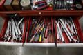 Portable Tool Rack with: Clamps, Hand Tools, Lifting Straps, Chains, Eye-Bolts, Hooks- Auction Item