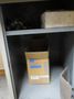 Metal Work Desk with Drawers w Sliding Door and Contents w Light- Auction Item
