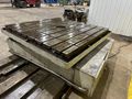 72" X 72" GIDDINGS & LEWIS (G&L) T-SLOTTED POWERED ROTARY TABLE W/ 72" POWERED INFEED SLIDE: STO