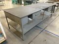 10′ L x 4′ W Heavy Duty Steel Metal Frame Table w/ drawers