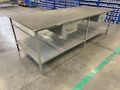 10′ L x 4′ W Heavy Duty Steel Metal Frame Table w/ drawers