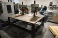 Clausing Model 2236 20" Drill Presses (2) on Steel Table, 2-Speed Motors, Hand Quill Feeds, Jacobs Drill Chucks, Safety Shields- Auction Item