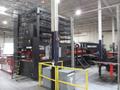 Amada high production punching system with 6 shelf load system and 5 shelf unload with part stacking for unmanned operation with job scheduling