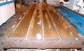 60" x 218" T-Slotted Floor Plate, 10" Thick, (5) T-Slots, Cast Iron #28374