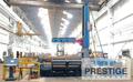 Sertom EMO 31-60, 2.75" x 10' , 3-Roll Variable Axis, 25.5" Top Roll, Siemens PLC Ctrl, Overhead Support, 2008 #32933