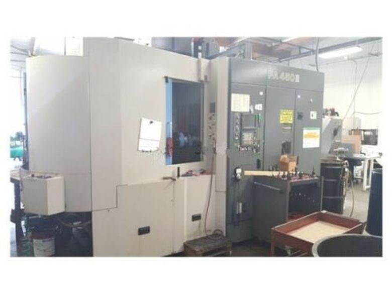 FANUC 16i-M CONTROL, 14,000 RPM, 1 Degree 4TH AXIS, 30 HP, 62 ATC, CAT-40, UNDER POWER & RUNNING Thru Spindle Coolant needs to be reconnected but is included ..Spindle noisy over 8K RPMs