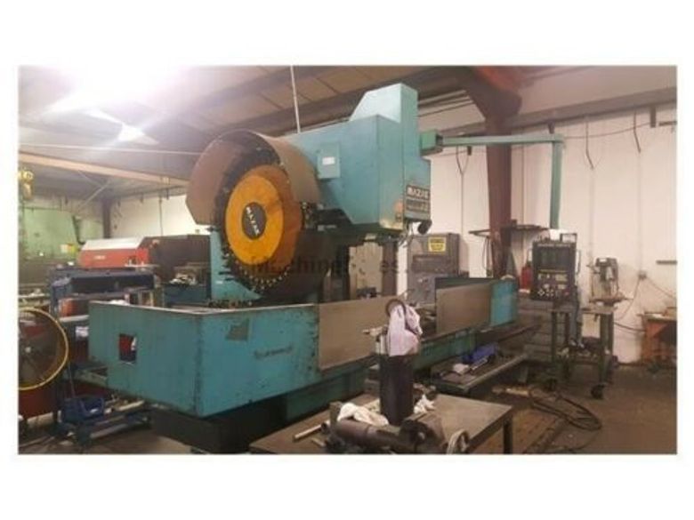 Control	CNC (MAZATROL M2) X	102.4 inch Y	31.89 inch Z	29.92 inch Power	20.1 hp RPM	4500 rpm ATC	40 TableW	33.46 inch TableL	98.43 inch Taper	ISO 50 Axis	3