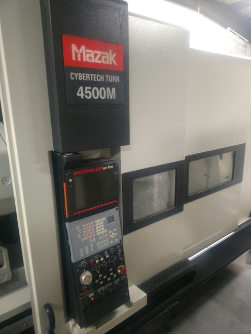 Equipped with: N-EIA/ISO option package, Programmable tailstock, multi-tap transformer, Windows 2000 operating system, high pressure coolant (213 psi@ 2.5 gpm., tool eye, thread start point compensation, re-threading function, SMW SLU-Z4 hydraulic s