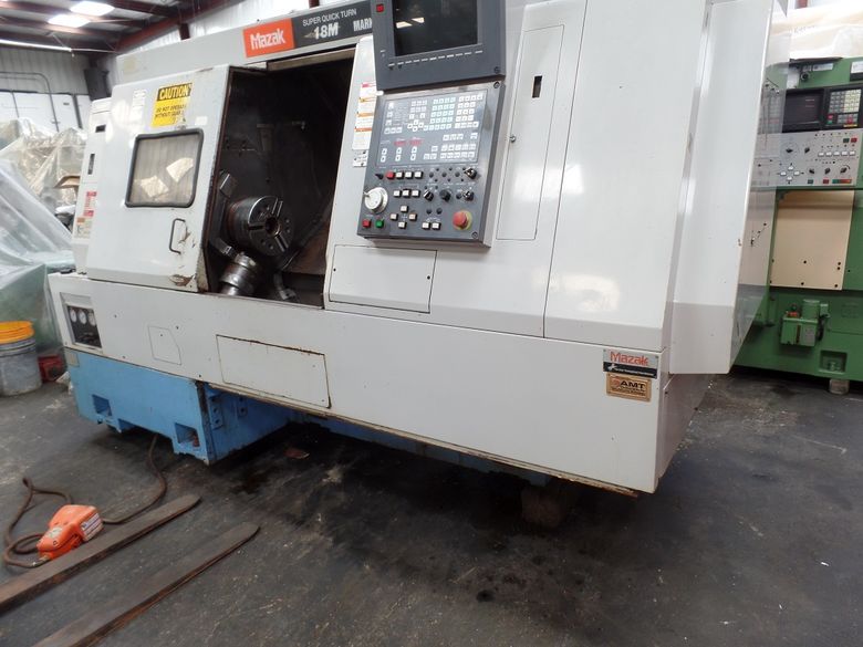 Mazatrol T-Plus / 10” 3-jaw Kitagawa Chuck / Coolant tank capacity                       52 gallons Chip conveyor                                   Yes Dimensions                                       124” W x 63” L x 80” H Machine weight