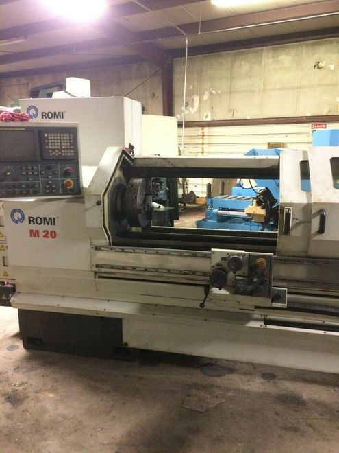 2003 Romi M20 NC/CNC Lathe Fanuc 21i-T Tailstock 16" Chuck 20"x60"