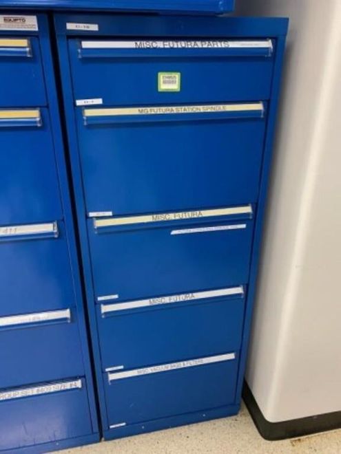 4 DRAWER EQUIPTO 22" X 28" X 59" TOOL STORAGE CABINET: STOCK #16627