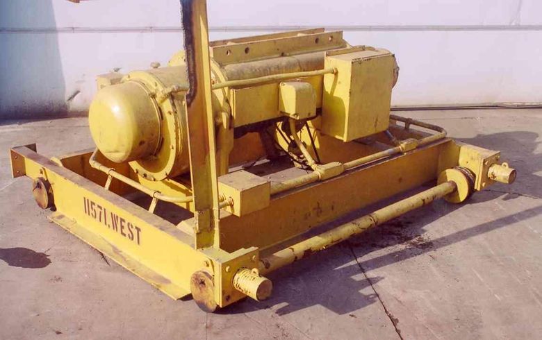 5 TON P & H ELECTRIC HOIST WITH POWER TROLLY: STOCK #17650