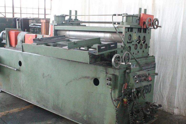 48' X 16 GA BRADBURY 5-ROLL STRAIGHTENER WITH EDGE GUIDES: STOCK #64616