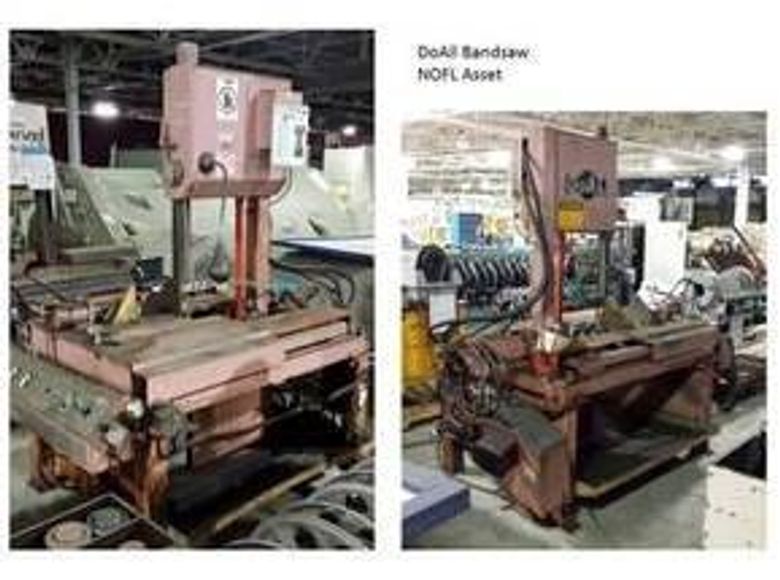 14' X 21' DOALL MODEL #TF-1421H VERTICAL BANDSAW: STOCK #64663