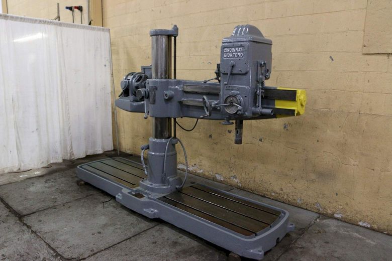 4' X 9' CINCINNATI DUAL BASE RADIAL DRILL: STOCK 67012