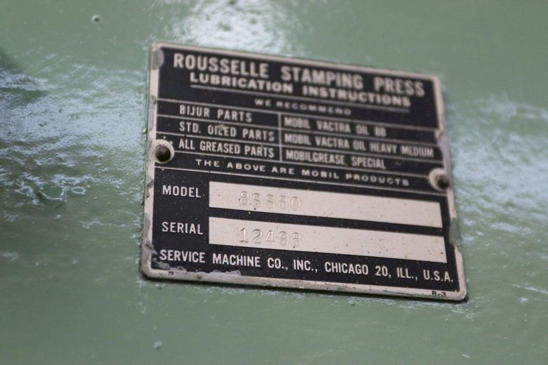 80 TON ROUSSELLE SSDC PRESS:  LOT #69553