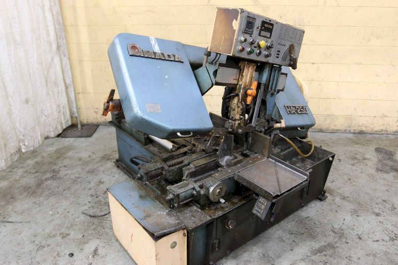 10' X 12' AMADA MODEL #HA-250 HORIZONTAL AUTOMATIC SAW: STOCK 70486