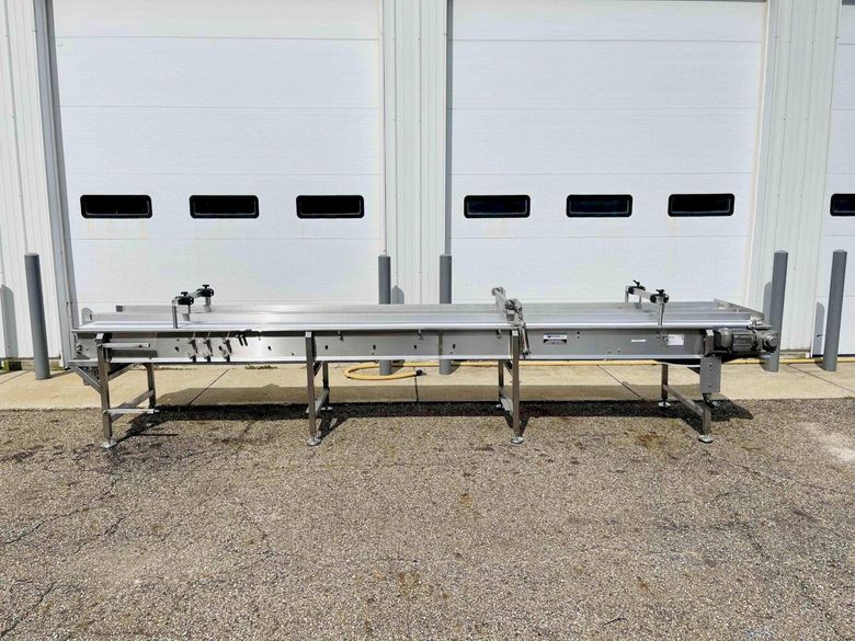 KleenLine 14.5ft Dual Belt Stainless Steel Flat Conveyor
