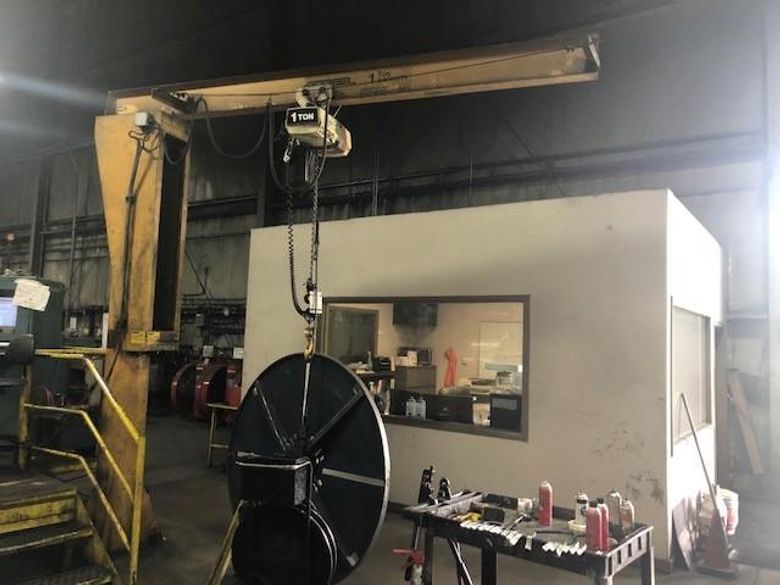 1 TON X 10' GORBEL FREE STANDING JIB CRANE STOCK : 73224