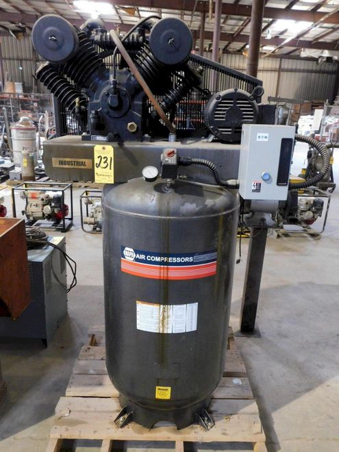 7-1/2 HORSEPOWER NAPA VERTICAL AIR COMPRESSOR: STOCK #73144