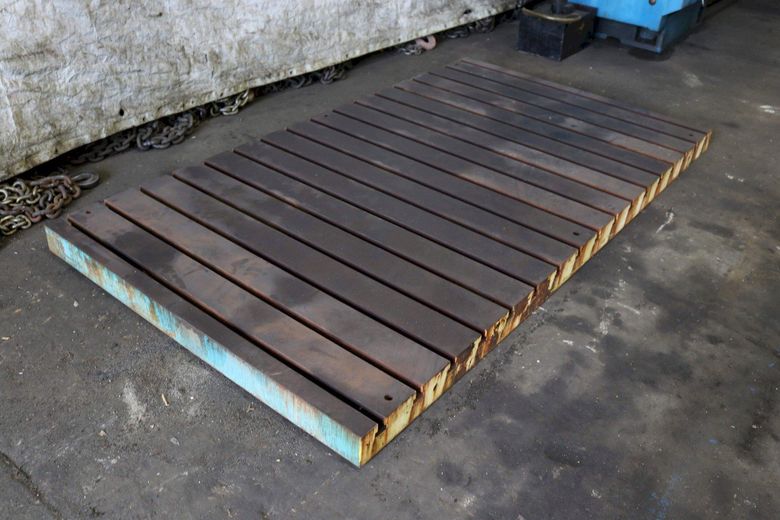 56" X 102" X 4" T-SLOTTED BOLSTER PLATE: STOCK #72664