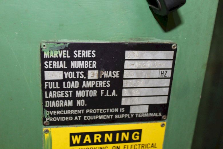 13' X 13' MARVEL MODEL #13A AUTOMATIC HORIZONTAL BANDSAW: STOCK #71723
