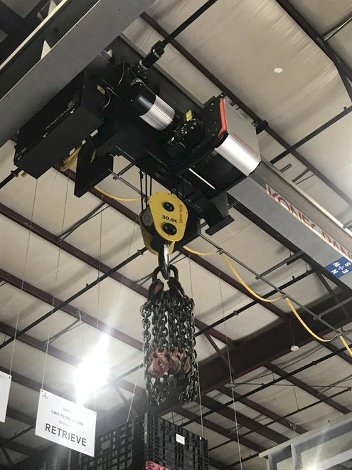 30 TON X 30' KONE UNDERSLUNG OVERHEAD BRIDGE CRANE: STOCK #71206