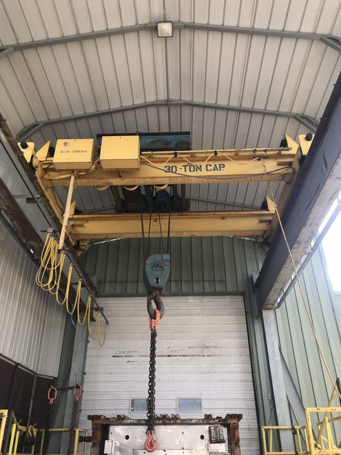 30 TON X 15' OVERHEAD BRIDGE CRANE: STOCK #71207