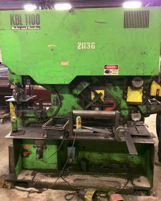 110 TON MUBEA MODEL #KBL1100 MECHANICAL IRONWORKER: STOCK #68075
