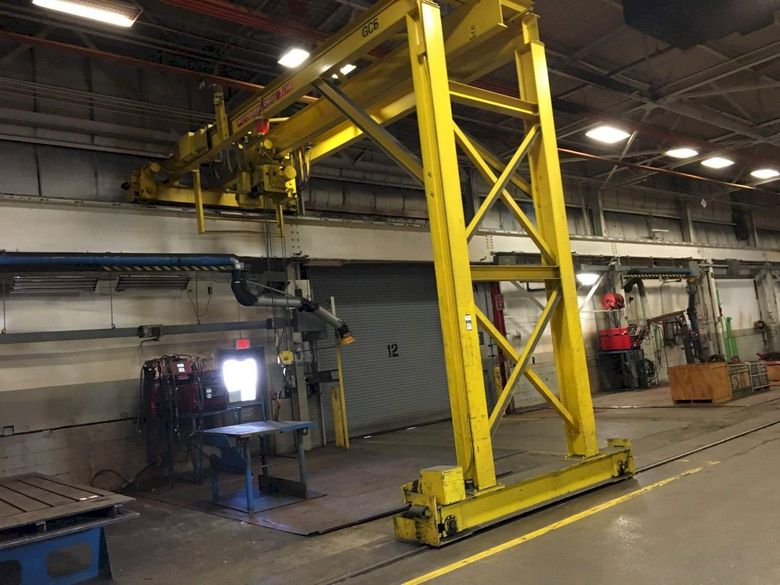 7.5 TON PITTSBURGH SINGLE LEG SINGLE GIRDER GANTRY CRANE: STOCK #67226