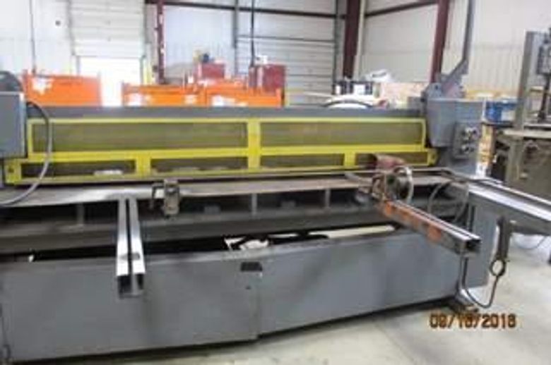 8' X 10 GUAGE ROPER WHITNEY HYDRAULIC SQUARING SHEAR: STOCK 66999