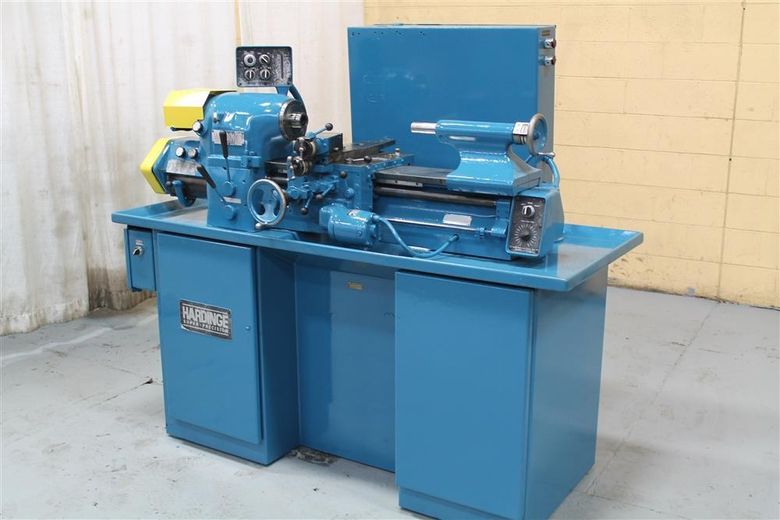 11" X 24" HARDINGE HLV-EM ENGINE LATHE: STOCK #60050