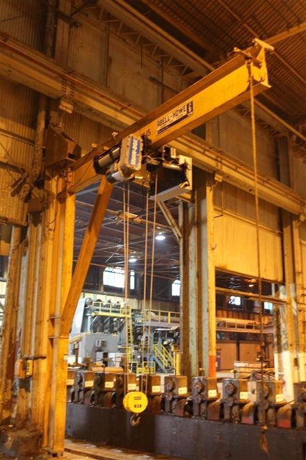 5 TON ABELL HOWE TENSION MOUNT JIB CRANE ONLY NO HOIST: STOCK #59913