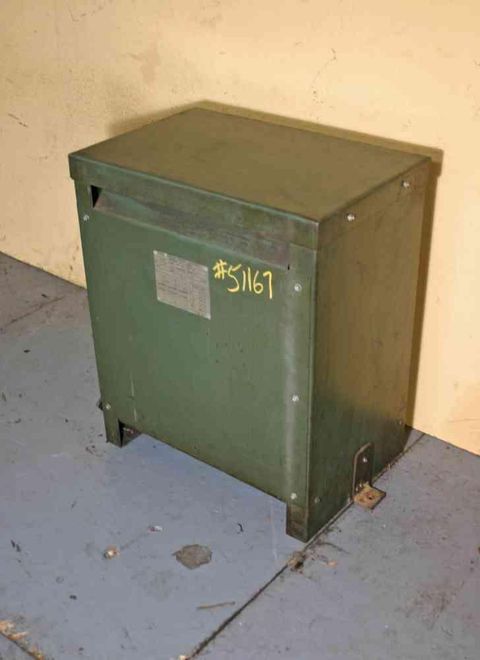 15 KVA WARD DRY TYPE TRANSFORMER:  STOCK #51167